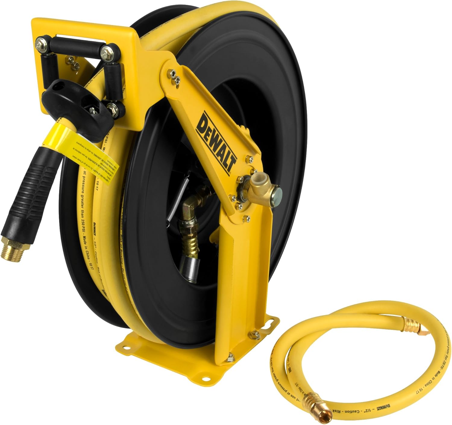 Double Arm Hose Reel with 1/2" x 50' Premium Rubber Hose H44796