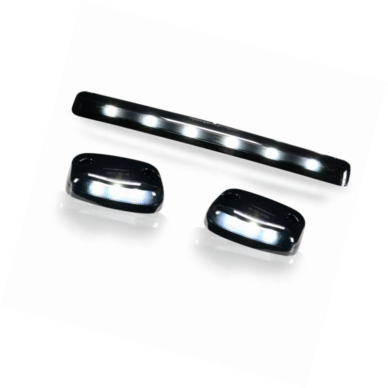 Black LED Cab Roof Lights with Clear Lens A490555