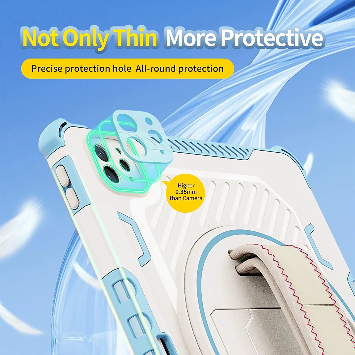 Heavy Duty Protective Cover with Rotating Hand Strap & Stand for Xiaomi Mi Pad 5 Pro 12.4 inch H469282