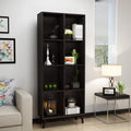 Mid-Century Faux Wood Bookcase E1825