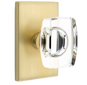 Windsor Crystal Knob Privacy Set Satin Brass G502895