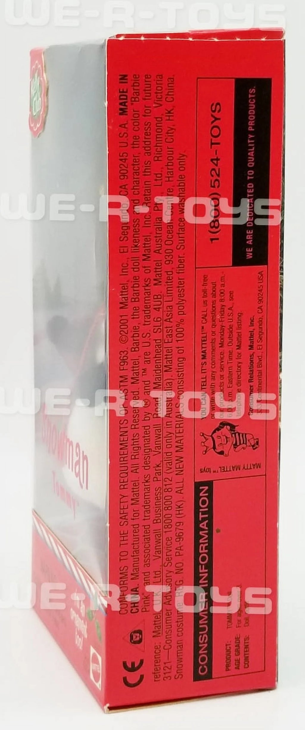 Snowman Tommy Barbie Doll 2001 M170933