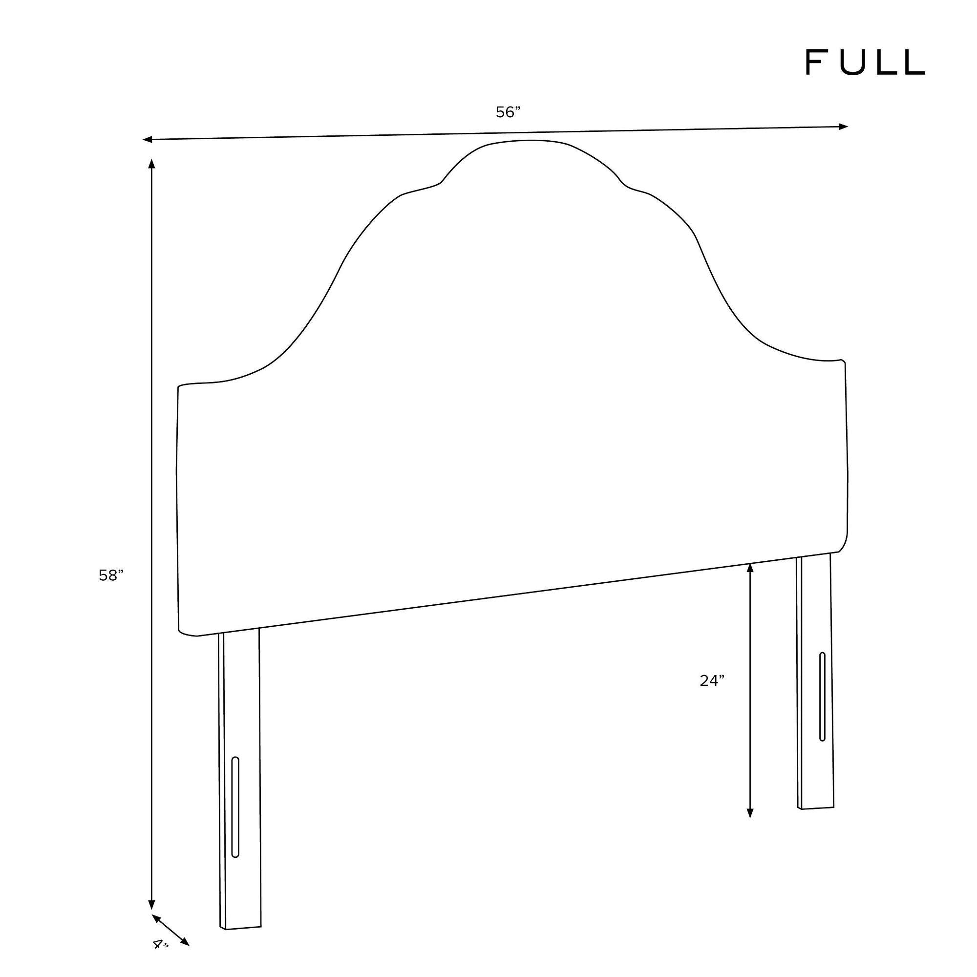 Arched Headboard Pink Cream Tropical Grass X39817