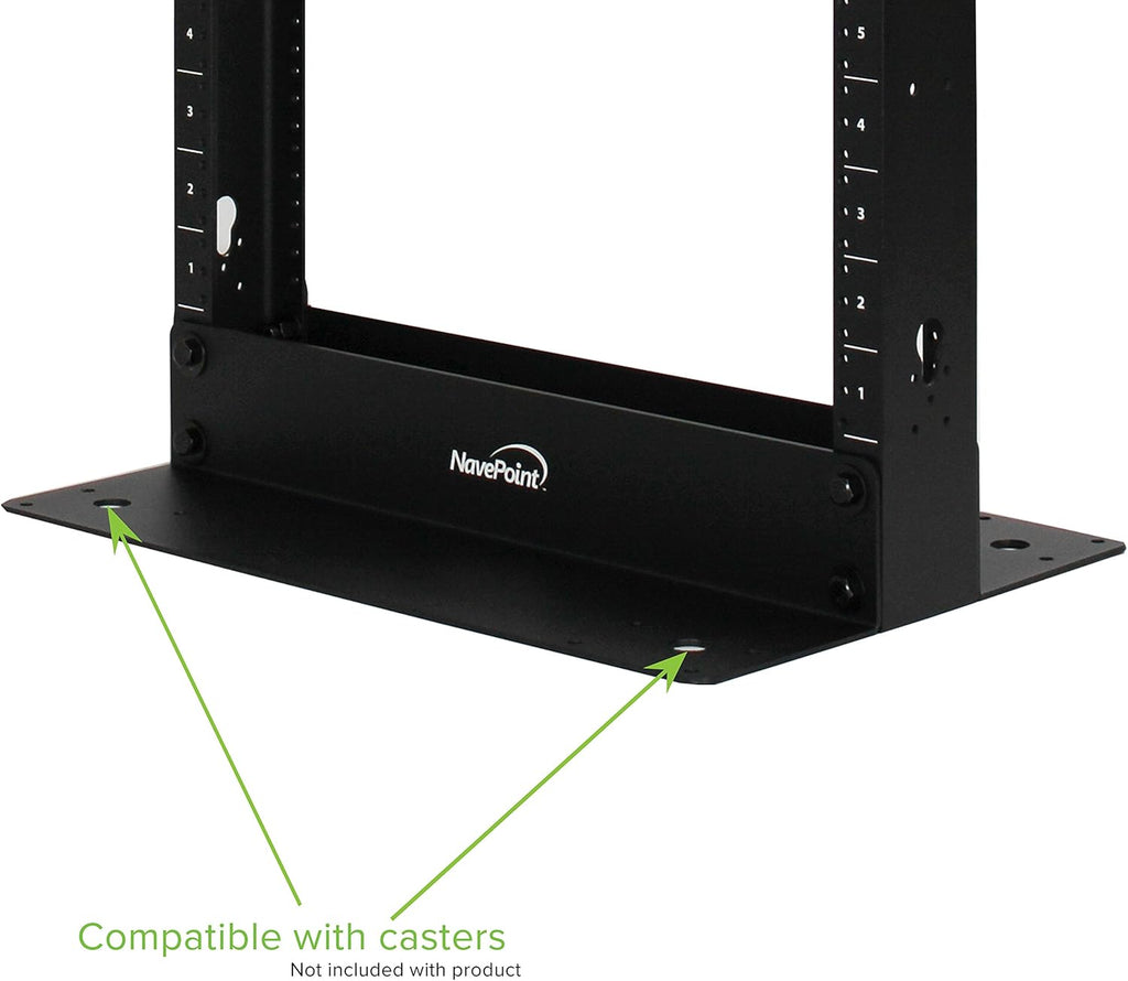 25U 2-Post Open Frame Server Rack Aluminum Black L673195