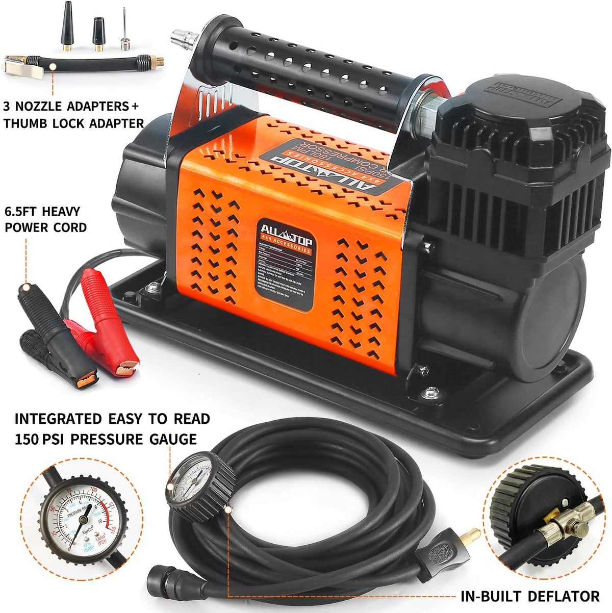 12V Portable Air Compressor Kit, 150PSI Z849