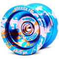 Blue Gold Silver Splashes Professional YoYo W1306