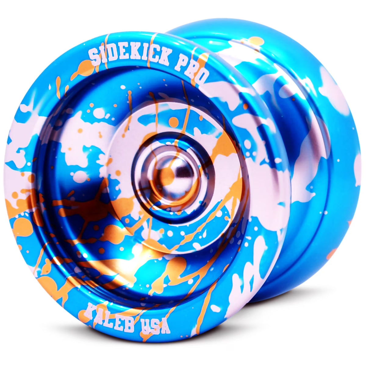 Blue Gold Silver Splashes Professional YoYo W1306