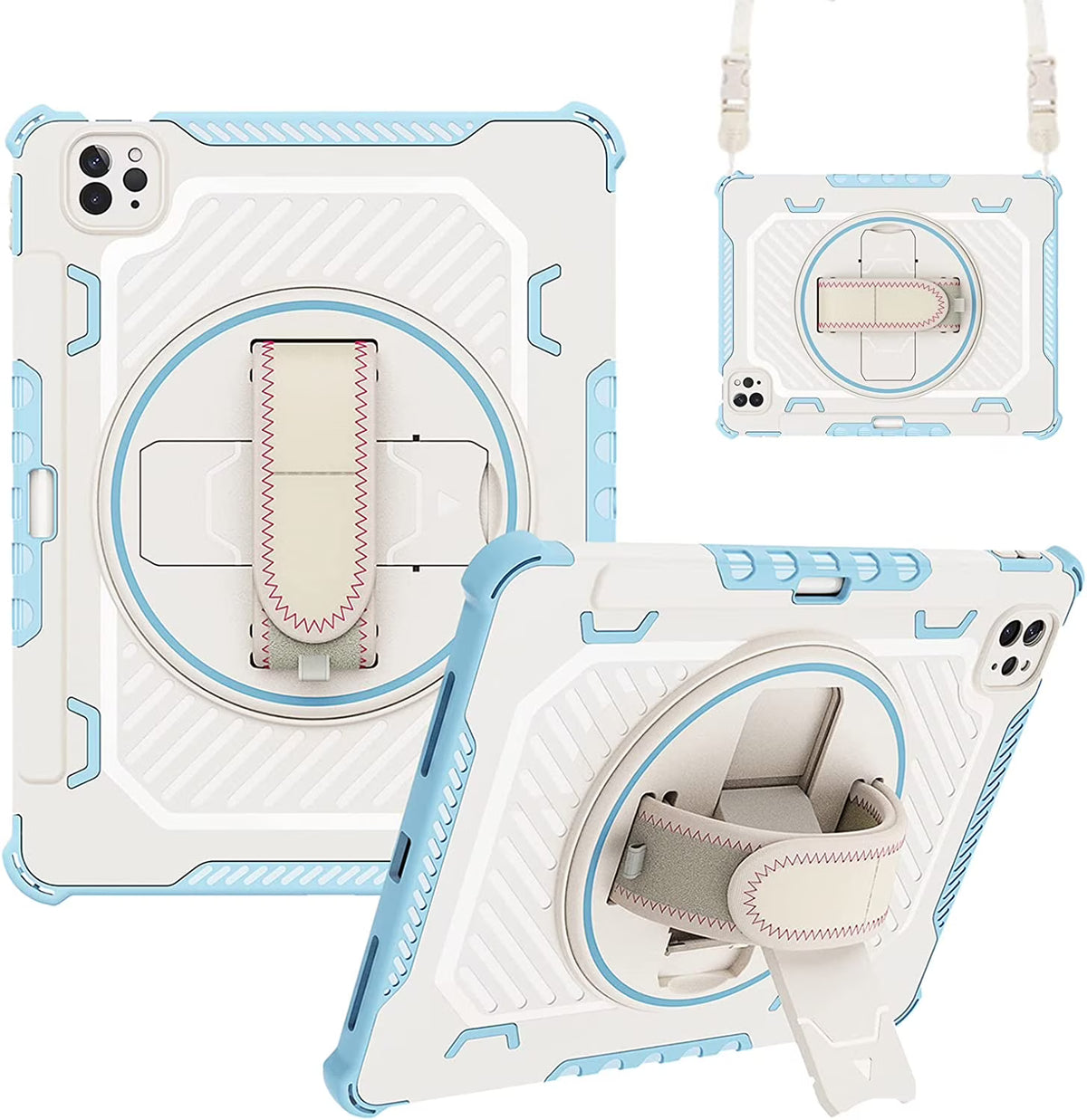 Heavy Duty Protective Cover with Rotating Hand Strap & Stand for Xiaomi Mi Pad 5 Pro 12.4 inch H469282