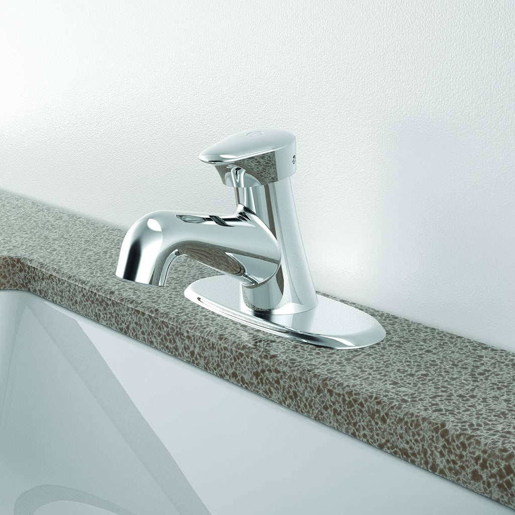 Polished Chrome Single-Hole Metering Bathroom Faucet L4133
