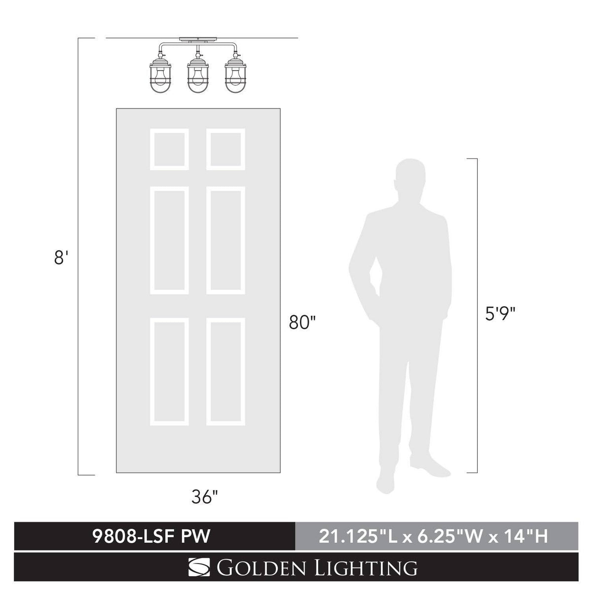Semi-Flush Mount Light A82909