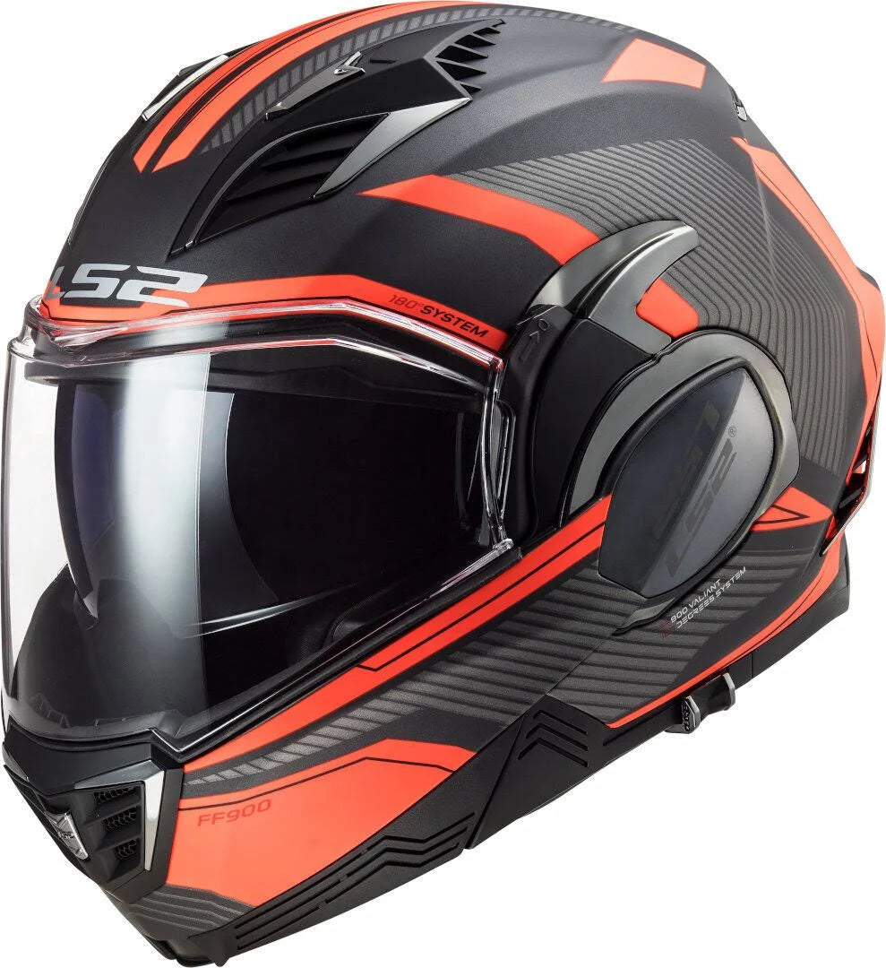 Matt Titanium Orange Motorcycle Helmet W548769