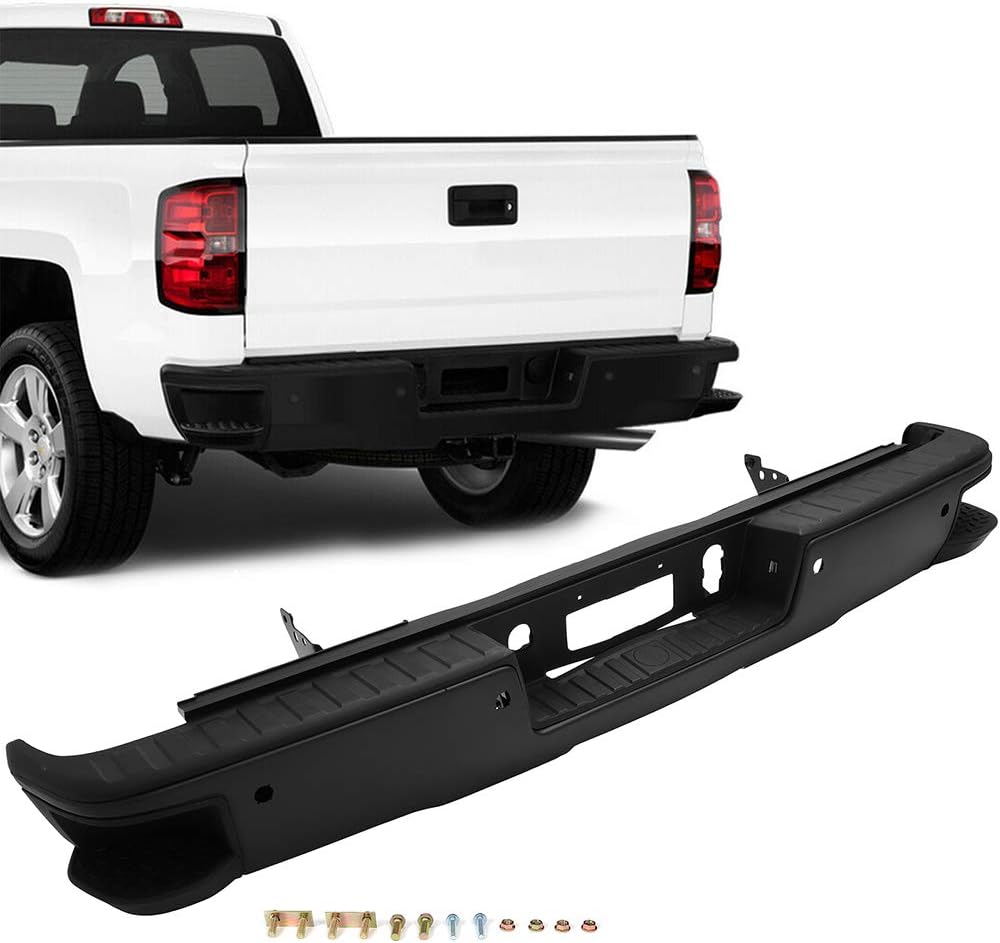 Texture Black Rear Bumper for Chevy Silverado 1500 GMC Sierra 1500 C33850