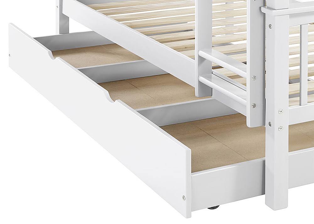 White Solid Wood Twin Trundle Bed M121