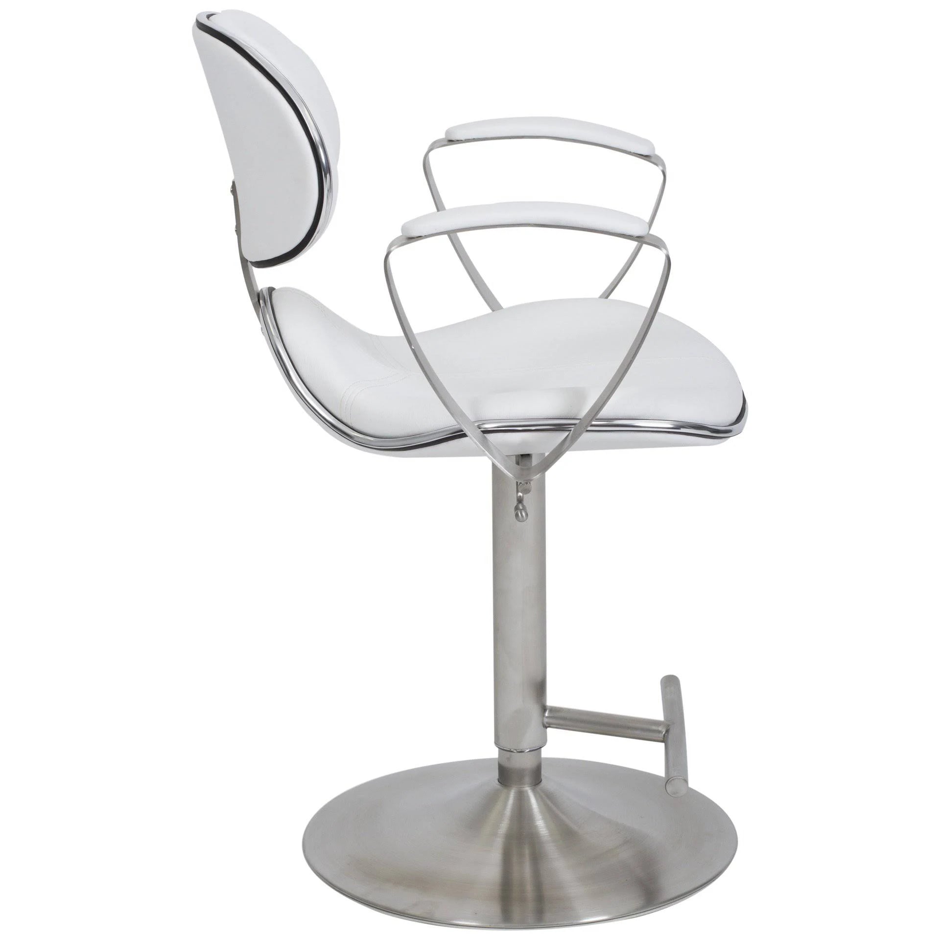 White Adjustable Height Swivel Bar Stool G2722