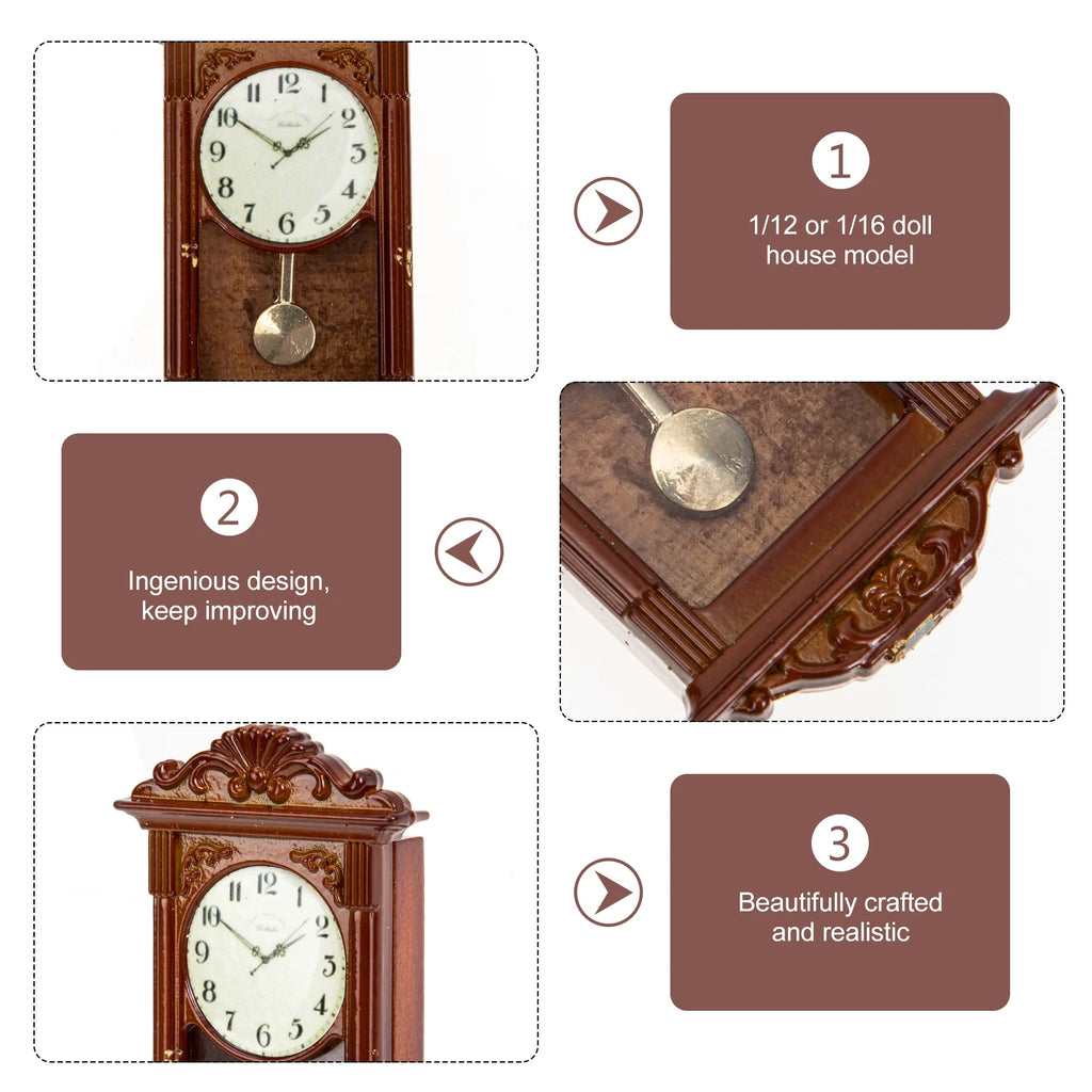 Miniature Roman Clock Dollhouse Accessory Z283677