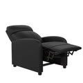 Black Faux Leather Pushback Recliner C402
