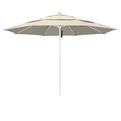 11' Market Umbrella Matted White Olefin-Antique Beige E7593