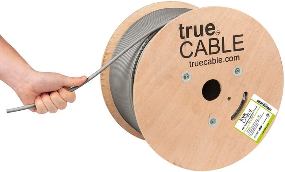 1000ft Gray 23AWG Solid Bare Copper Shielded Plenum Bulk Ethernet Cable E685