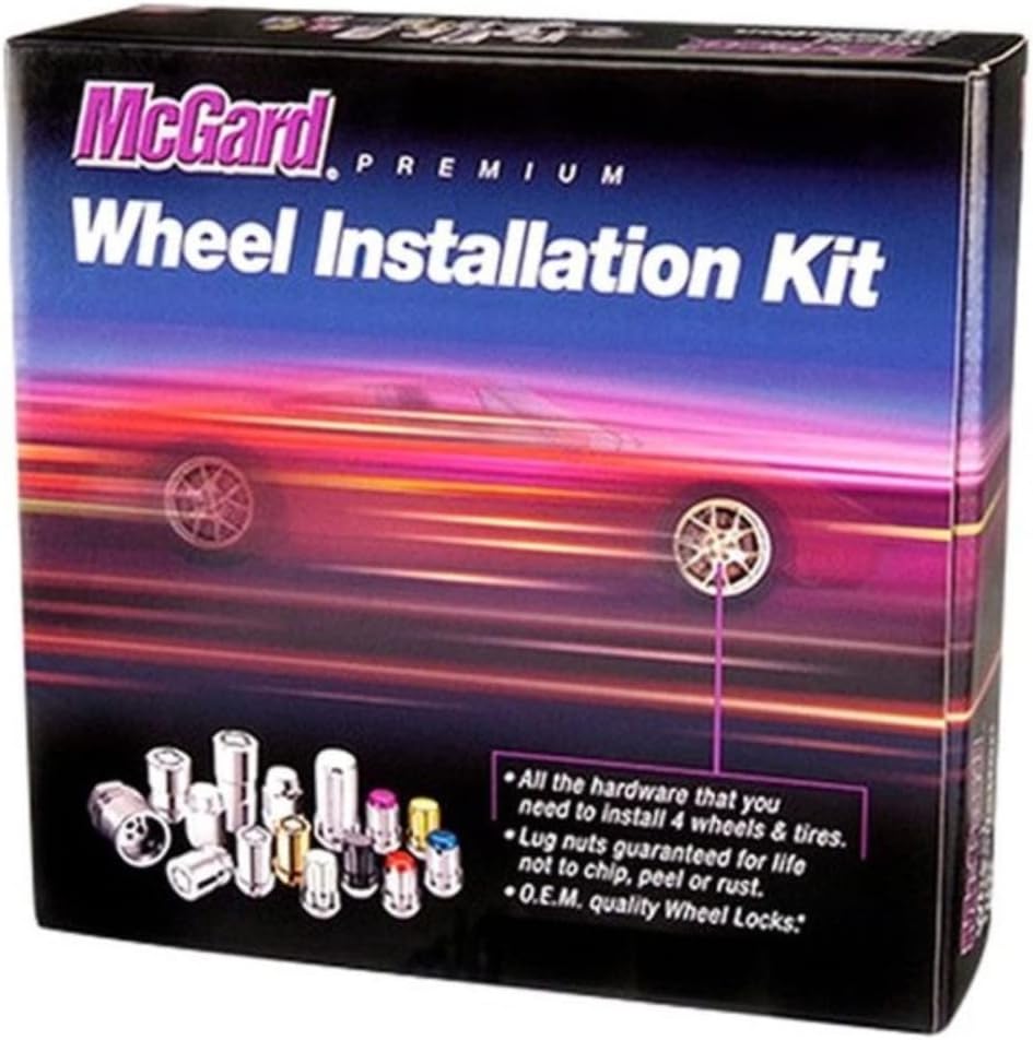 Chrome Cone Seat 5 Lug M12X1.5 Lug Nut Install Kit Y2700