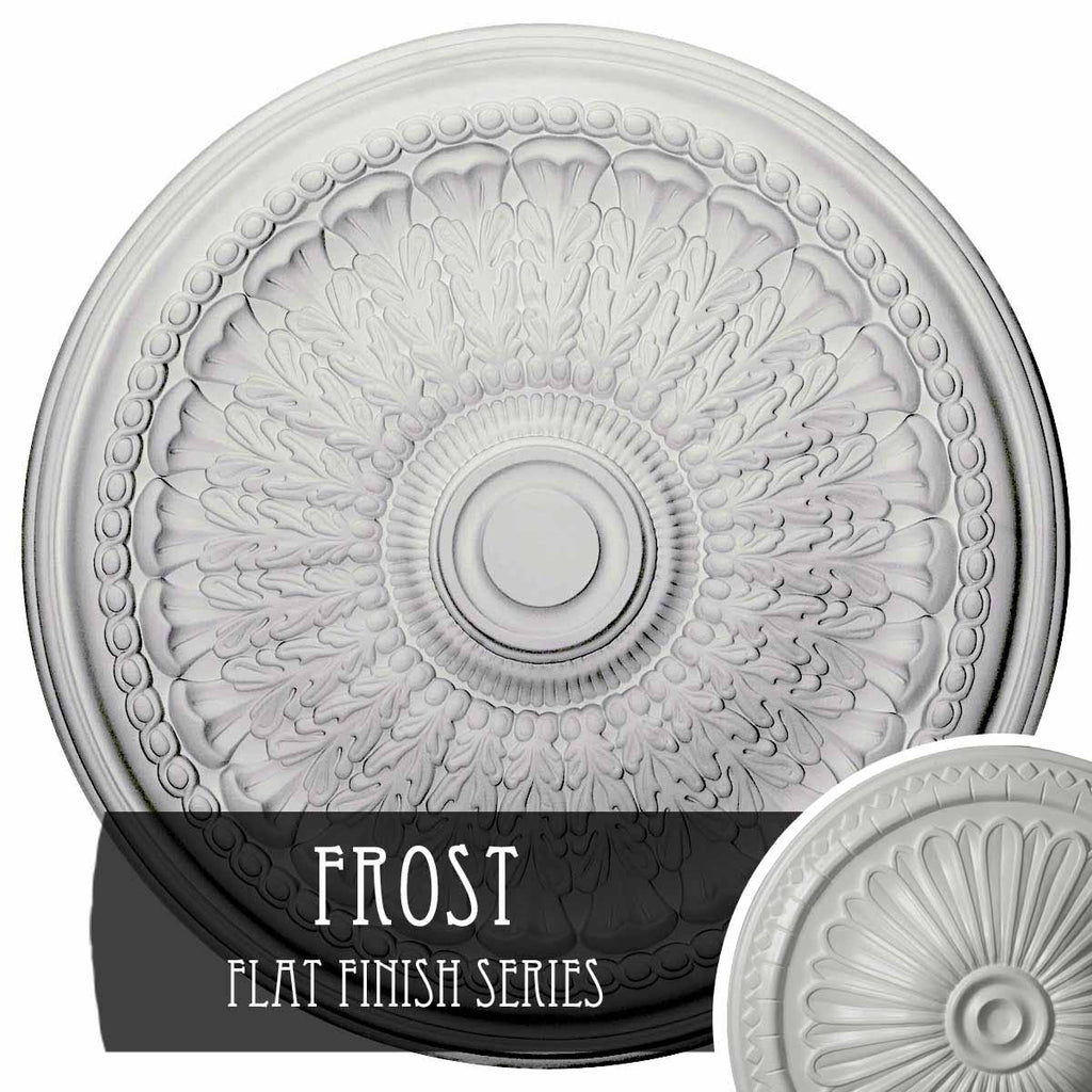 27x22OD x 2 1/2x22P Ceiling Medallion, Hand-Painted Frost W786676