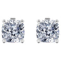 3 Carat Cushion Cut Moissanite Solitaire Stud Earrings C531