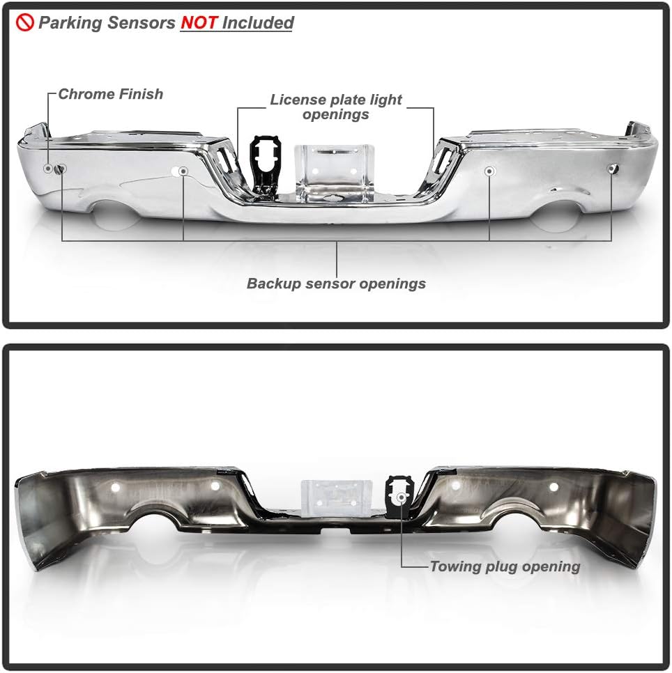 Chrome Steel Rear Step Bumper C825885
