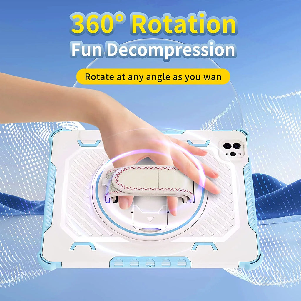 Heavy Duty Protective Cover with Rotating Hand Strap & Stand for Xiaomi Mi Pad 5 Pro 12.4 inch H469282