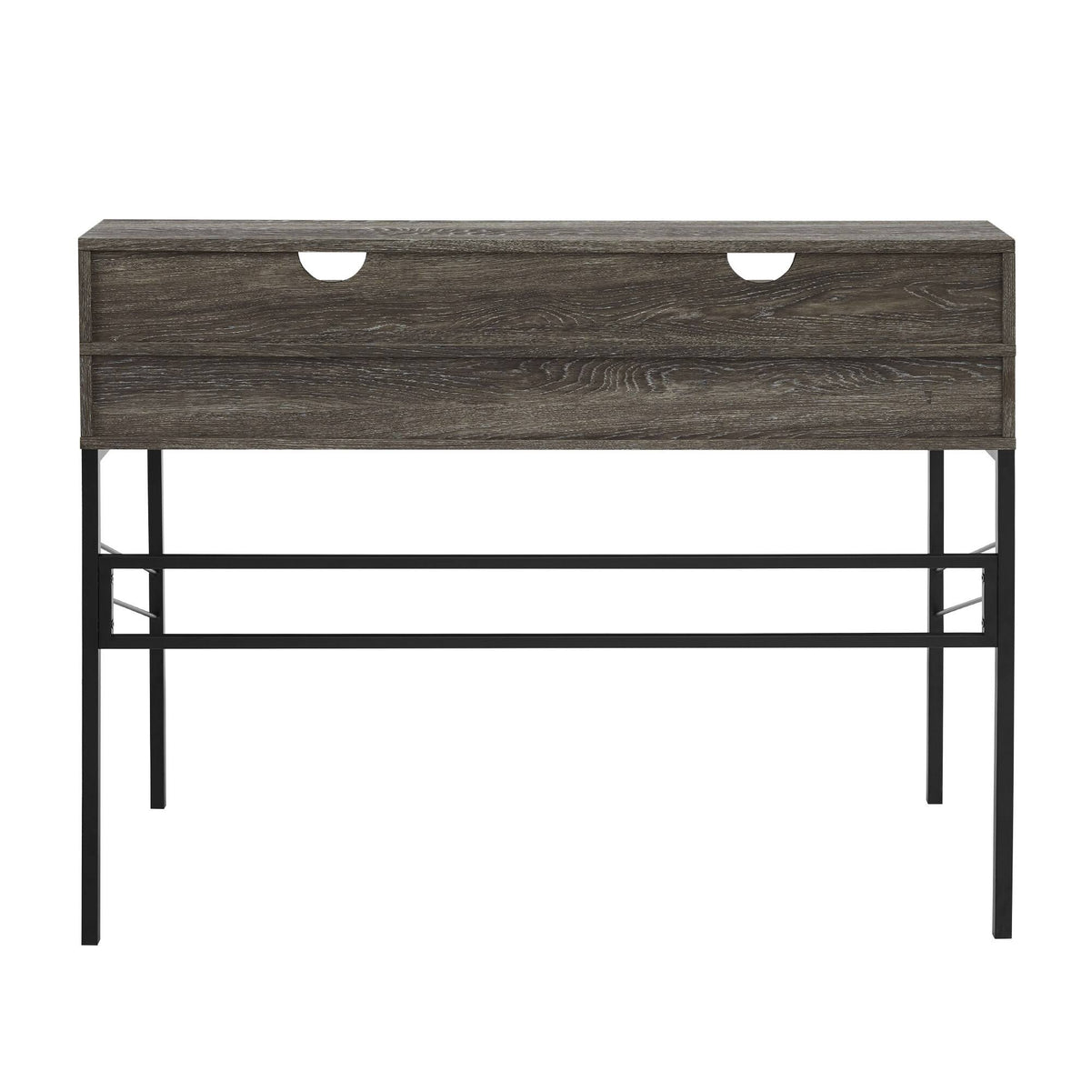 2-Drawer Desk and Hutch - Cerused Ash C95884