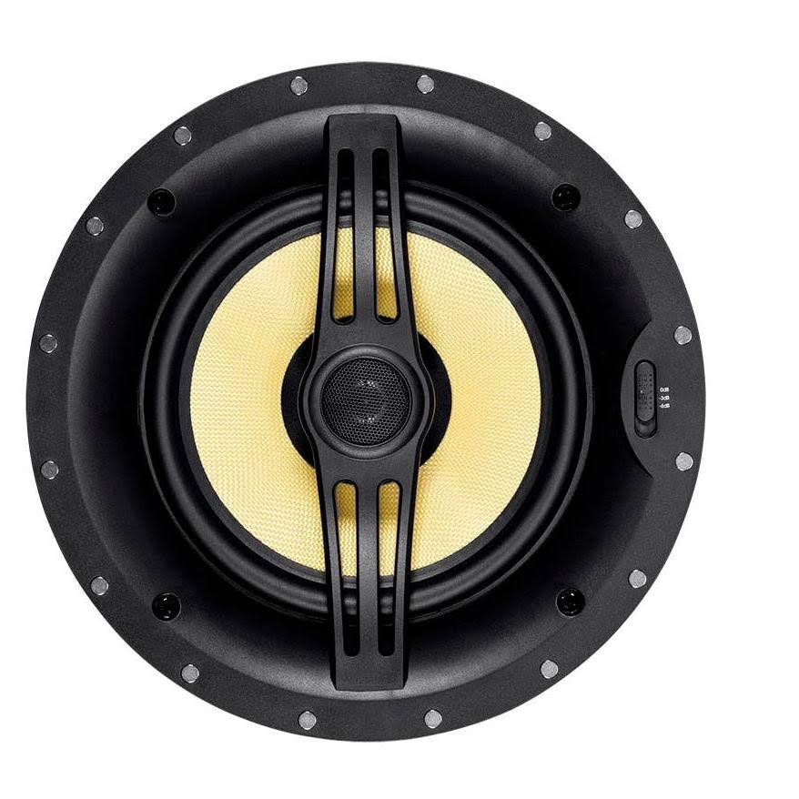 Black 8in 2-Way Fiber Ceiling Speakers (Pair) D254