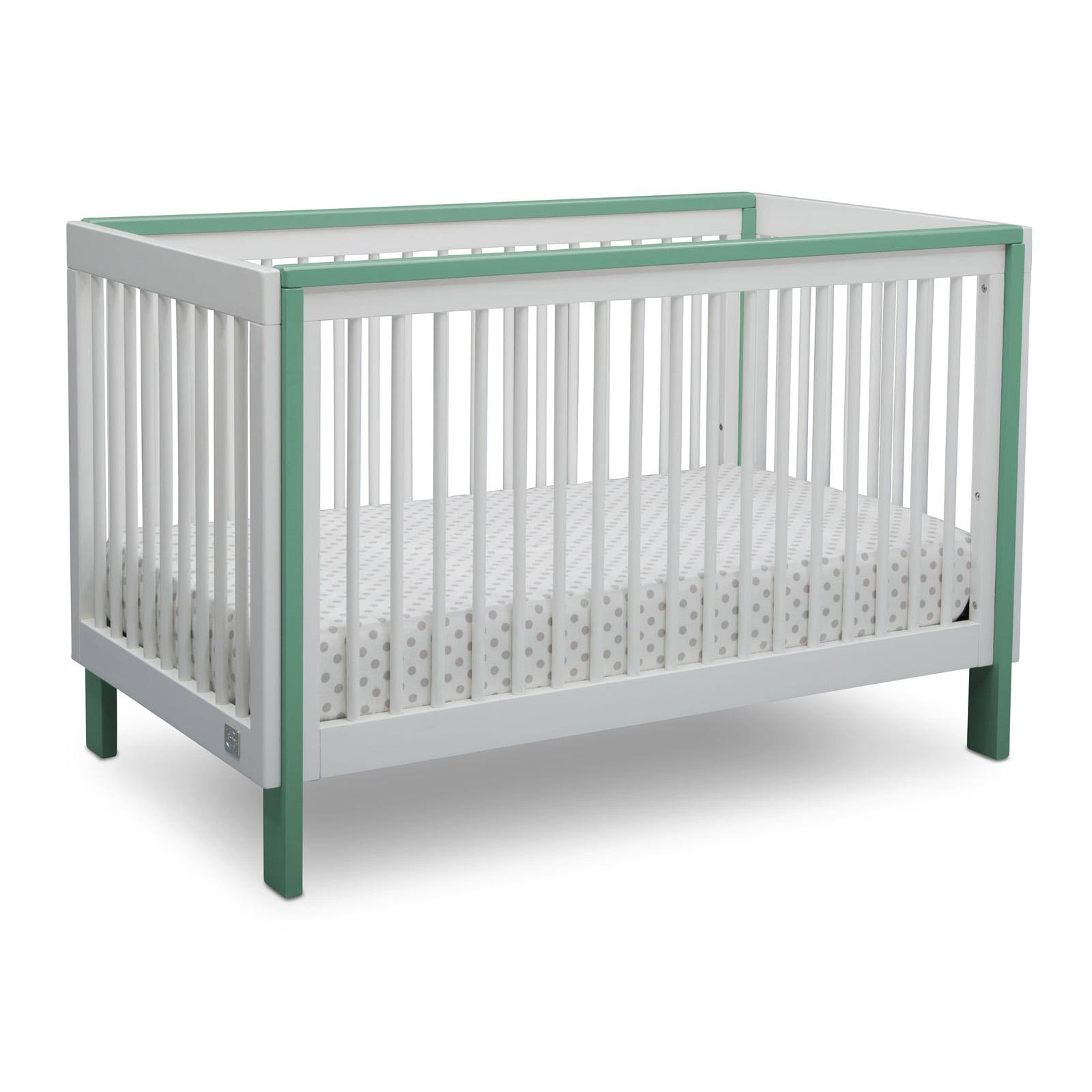 3-in-1 Convertible Crib Bianca White with Aqua C710740