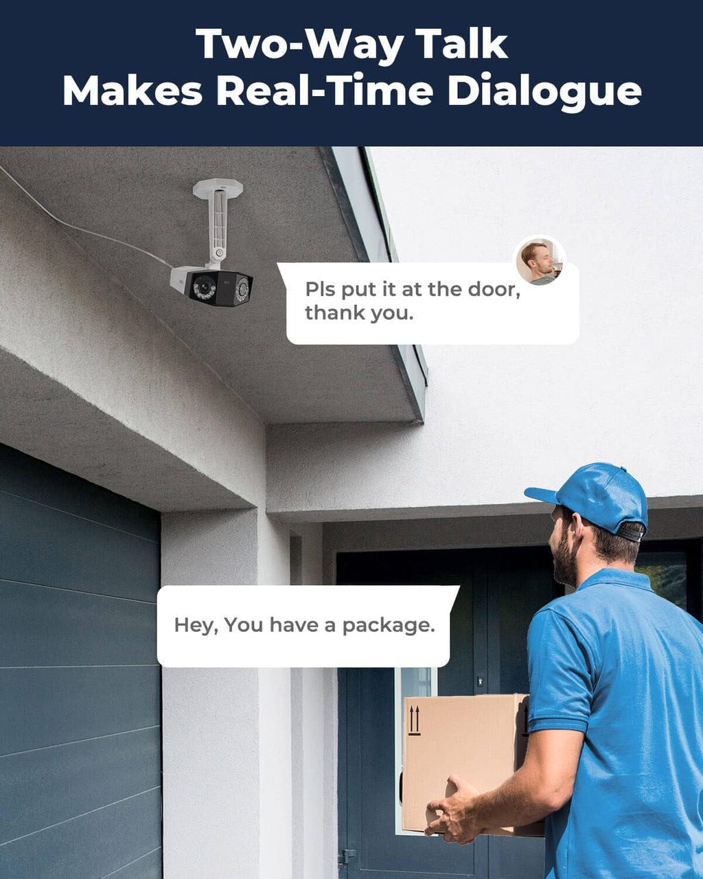 4MP Dual Lens Outdoor Security IP PoE Camera with Motion Spotlights P760