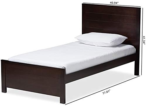 Twin Platform Bed in Espresso C275