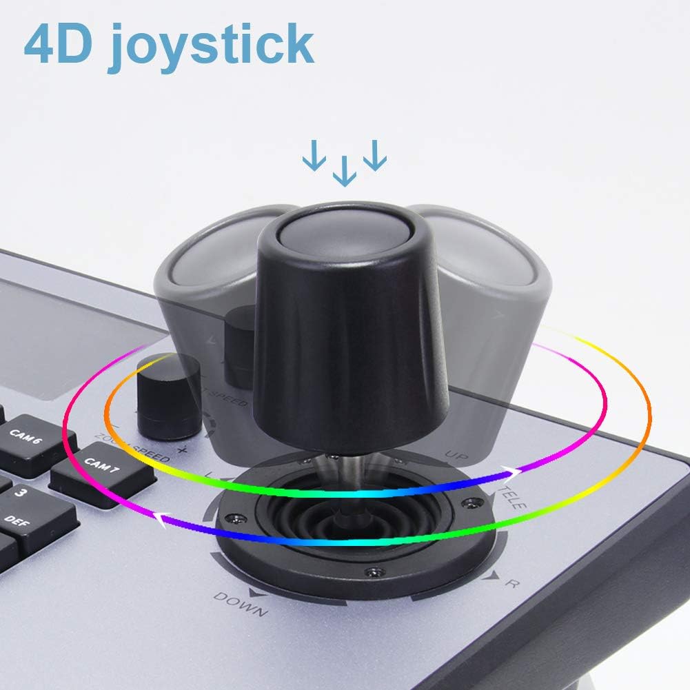 PTZ Controller IP Camera Controller Joystick with RS232 RS422 RJ45 Interface and LCD Screen P2186