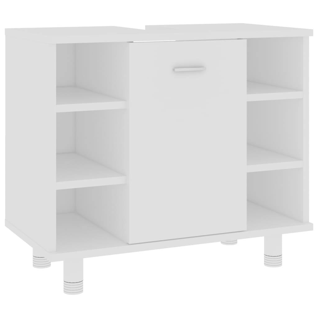 Black Chipboard Bathroom Cabinet H7215