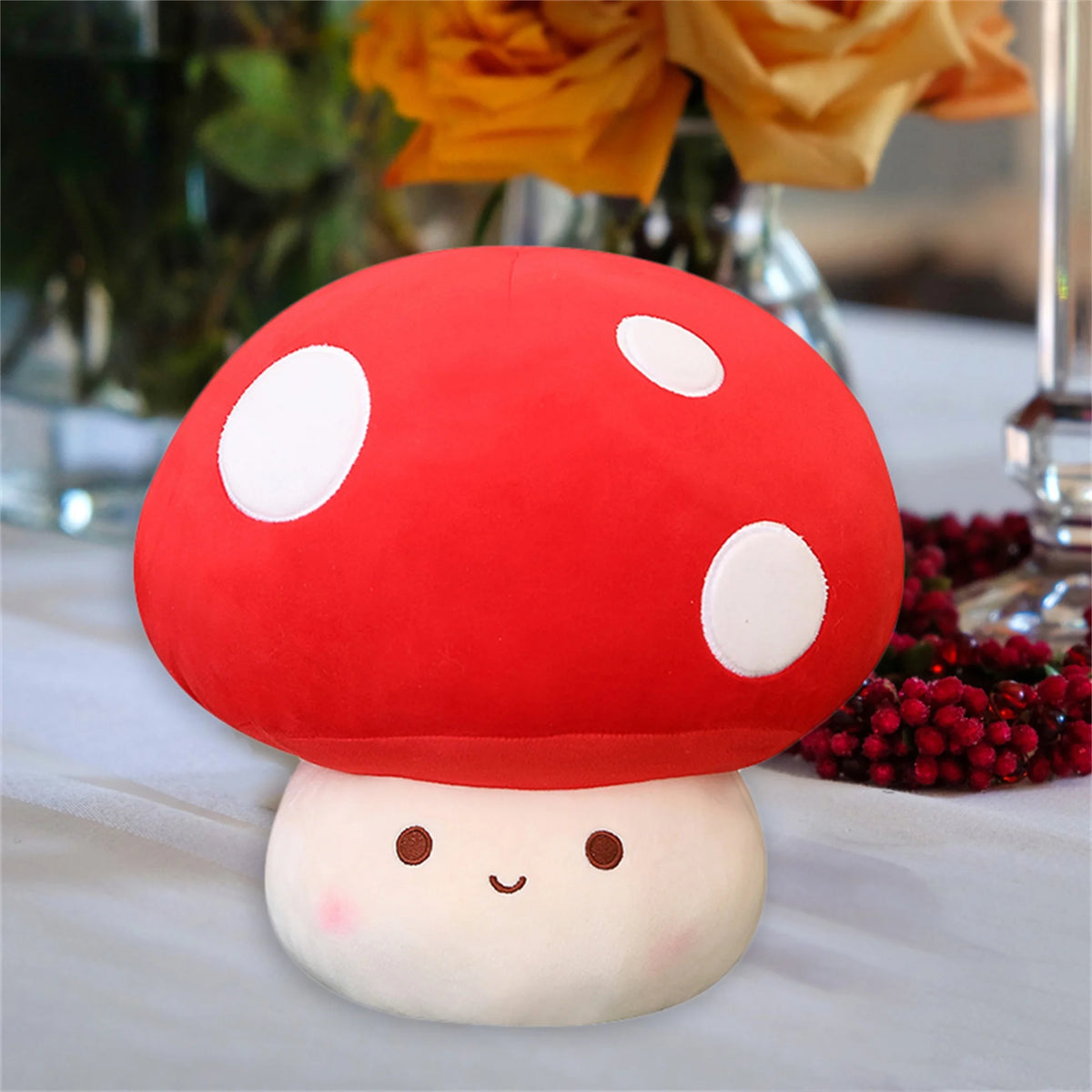 Cute Mushroom Shaped Plush Toy Stuffed Doll R9952