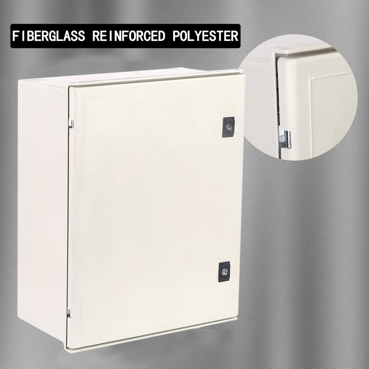 19.7×15.7×7.9 Fiberglass IP65 Weatherproof Wall-Mounted Electrical Enclosure Box G65140