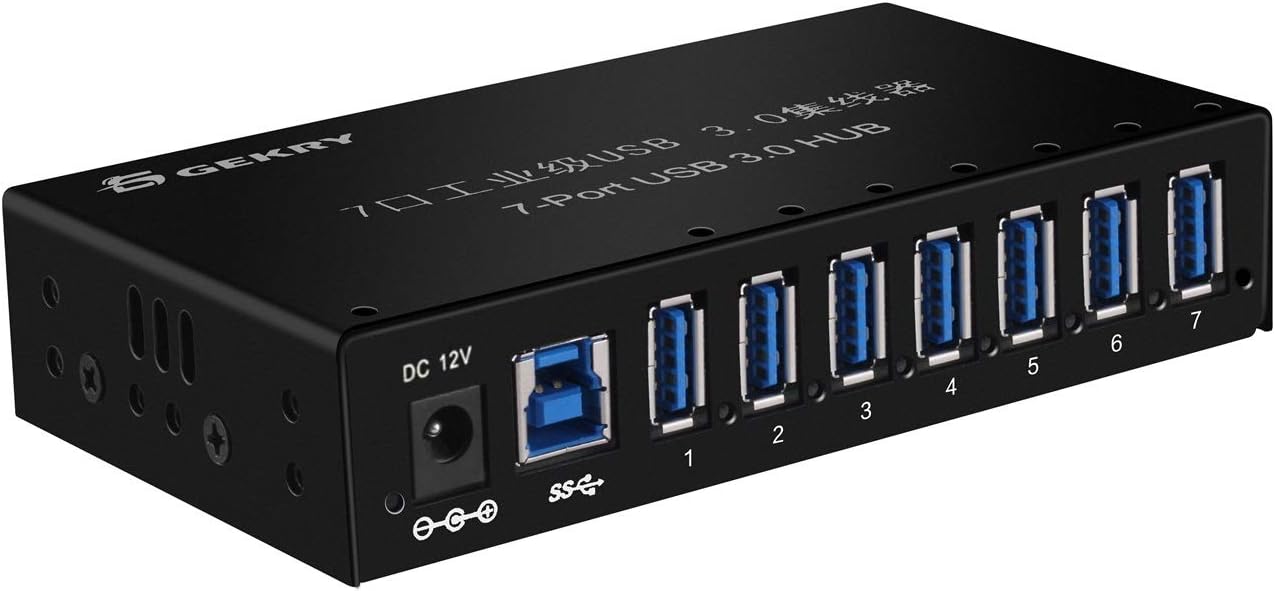 7-Port Powered USB 3.0 Hub with 12V/3A AC Adapter J8825
