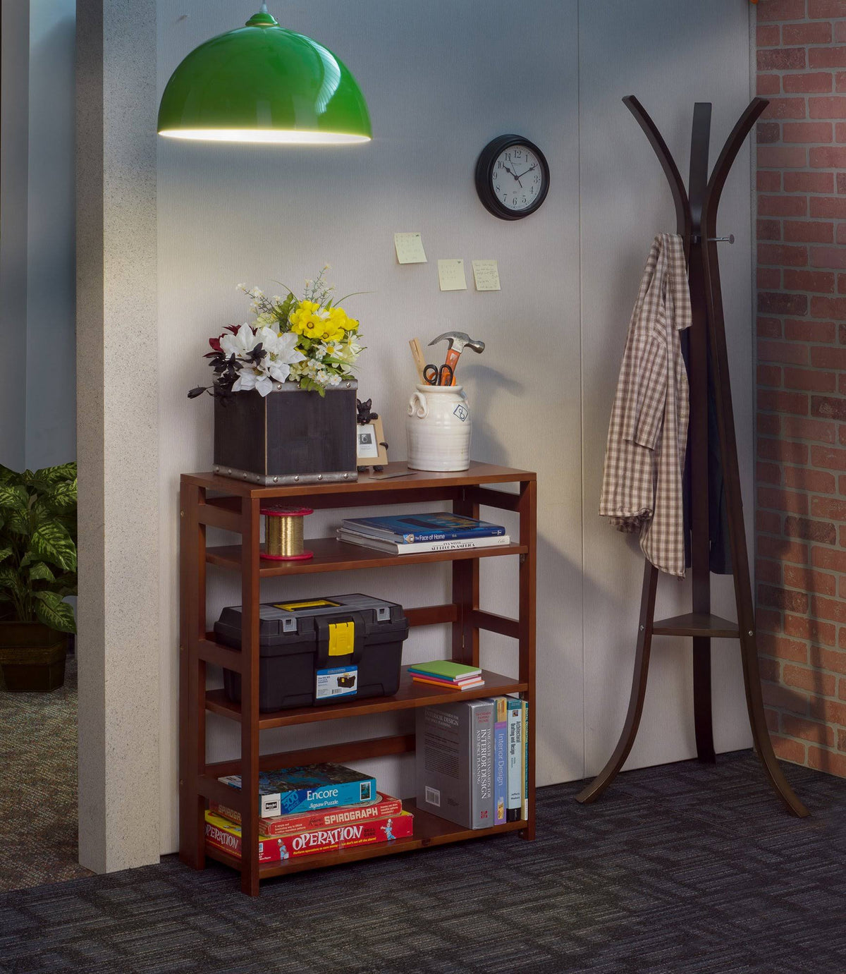 Grey High Folding Bookcase N175