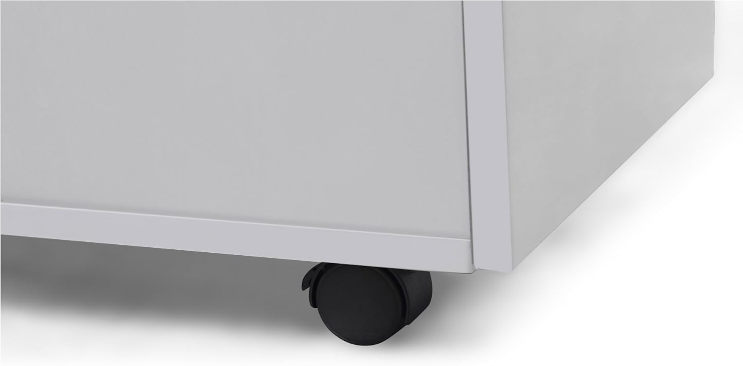 White 2 Drawer Mobile Pedestal B4401