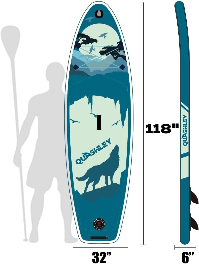 Inflatable Stand Up Paddle Board with Accessories, 11'x33 x6, Max 330lbs W309