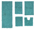 Turquoise 5 Piece Cotton Bath Rug Set Y803