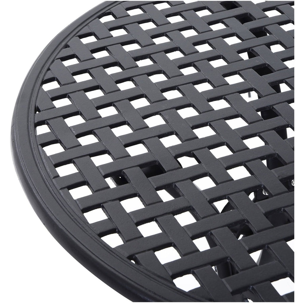 Black Round Cast Aluminum Outdoor Dining Table F2073