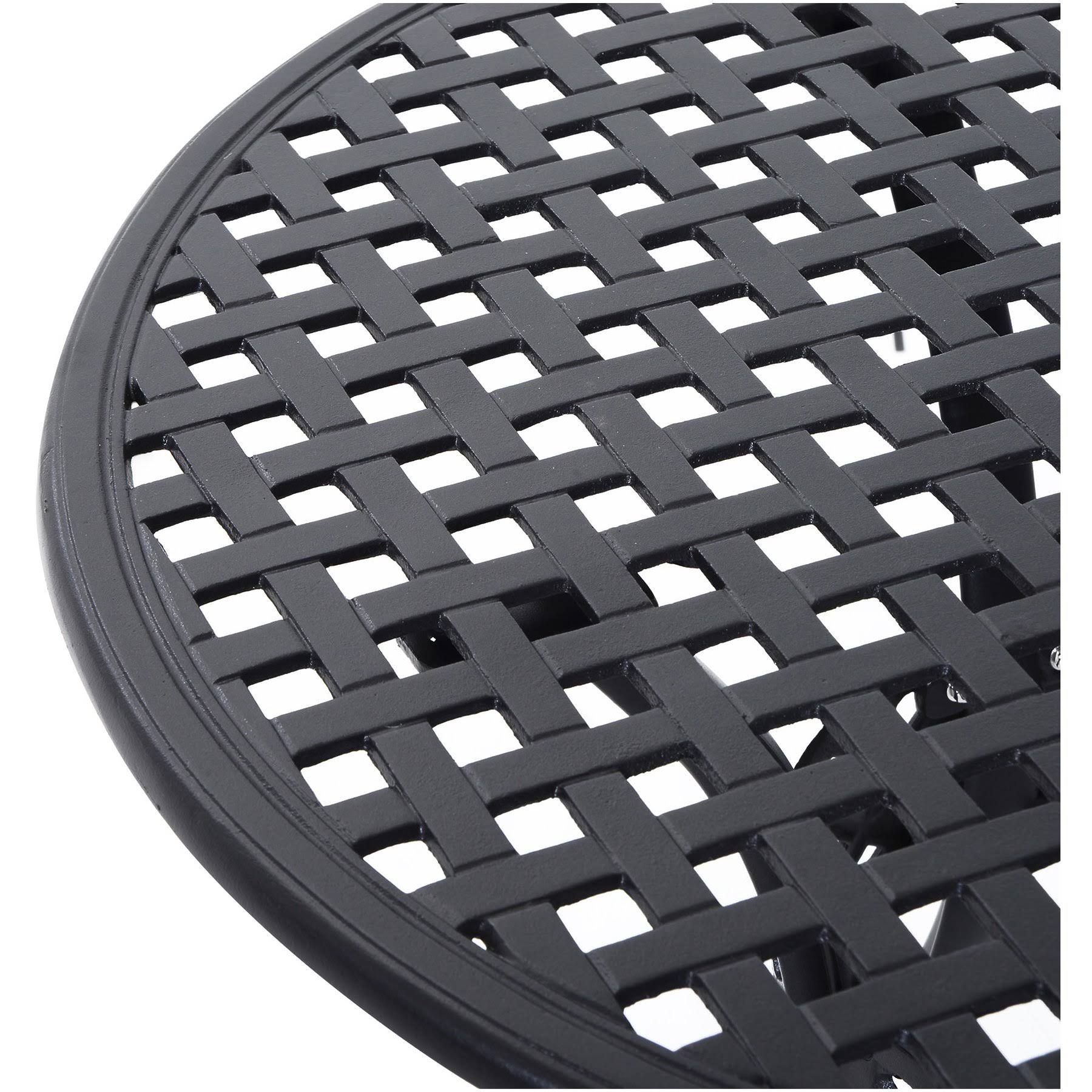 Black Round Cast Aluminum Outdoor Dining Table F2073