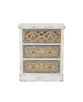 Rustic White and Natural Wood Accent Chest C4188