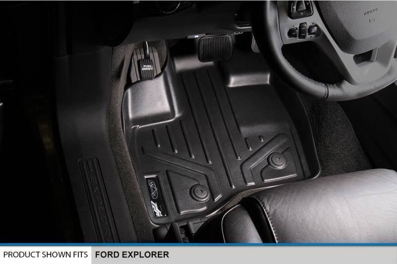 Black All-Weather Floor Mats with Extended Cargo Liner E403620