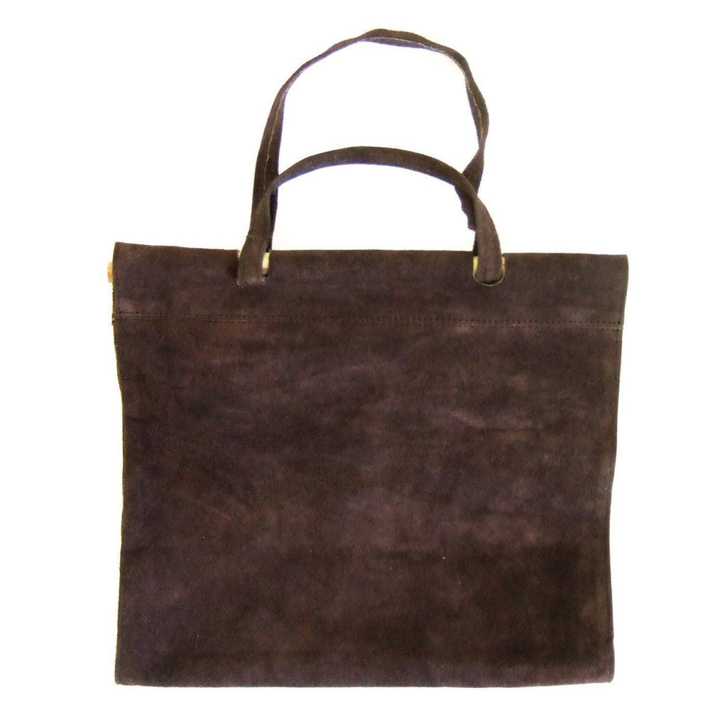 Brown Suede Log Carrier Q8728