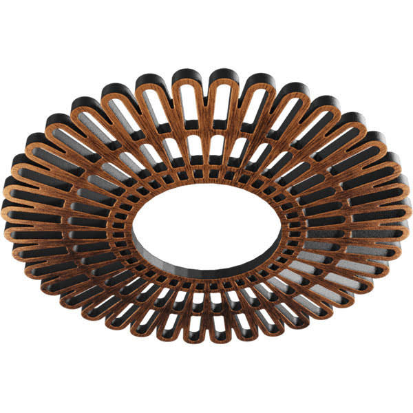 28x22OD x 10 3/8x22ID x 3/4x22P PVC Pierced Ceiling Medallion O2299