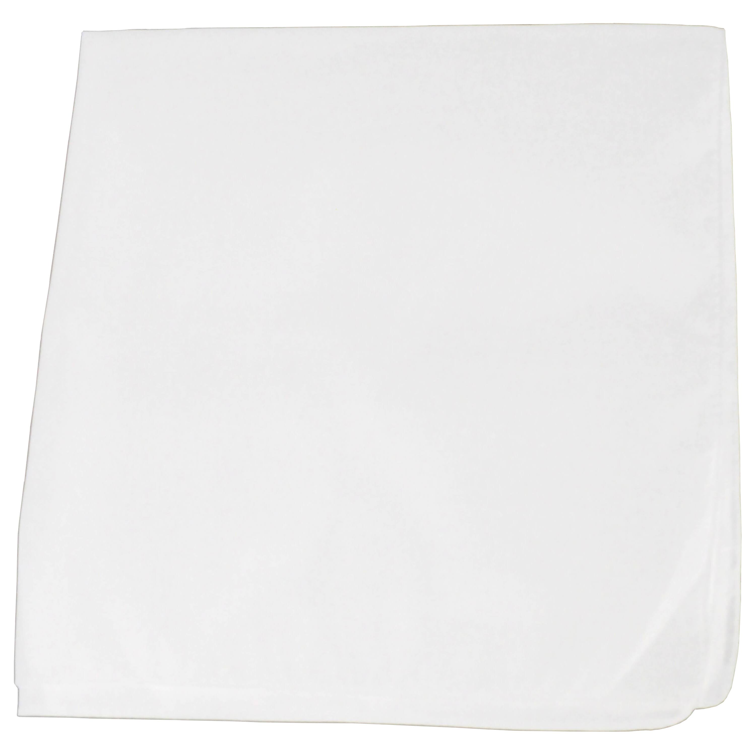 Plain White 100% Polyester Bandana 27 x 27 in 48 Pack M622263