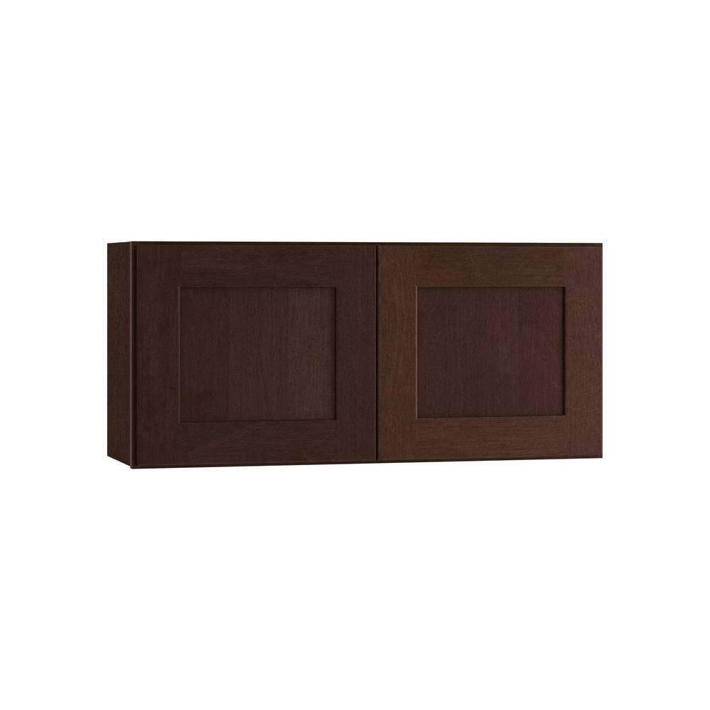 Plywood Shaker Wall Kitchen Cabinet Soft Close in Stained Mangani A8498