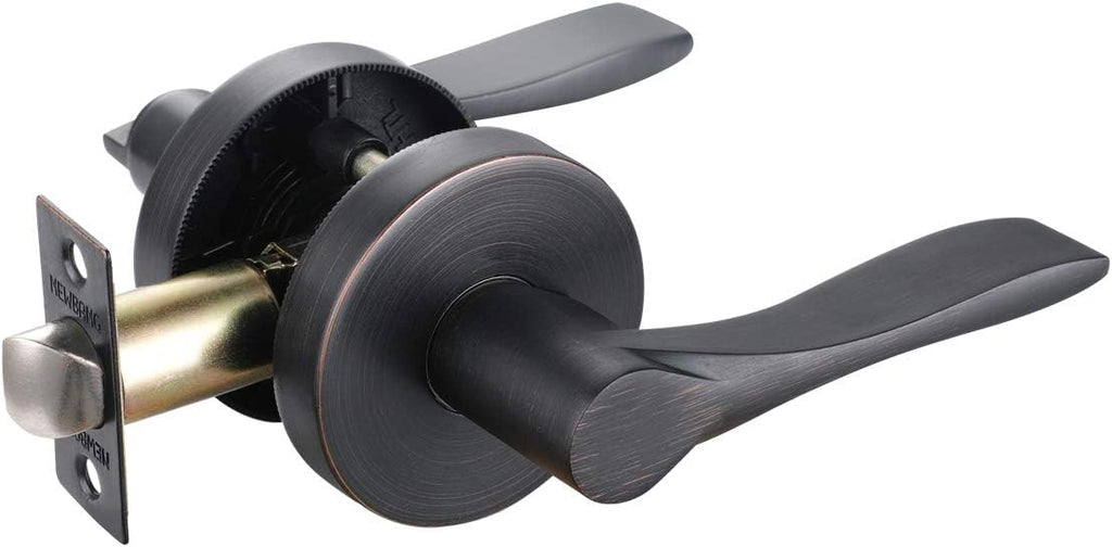 Oil Rubbed Bronze Door Lock Handle, Pack of 2 N3785